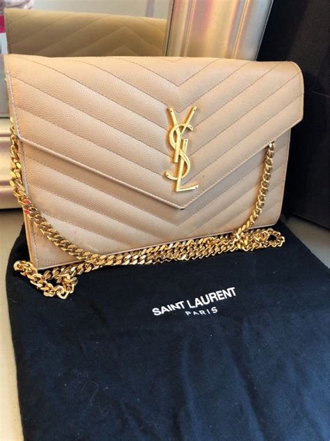 ysl double chain shoulder bag|ysl shoulder bag beige.